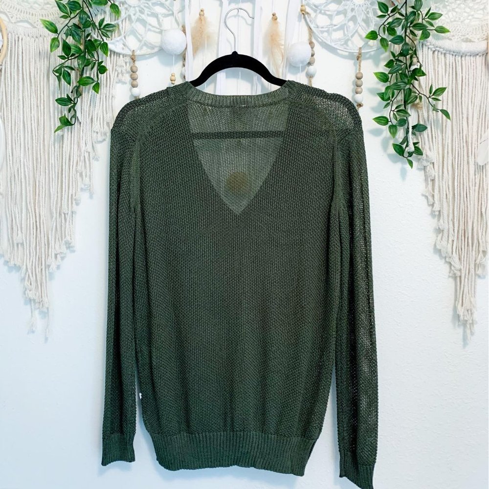 White Vneck Sweater - Picture 2 of 2